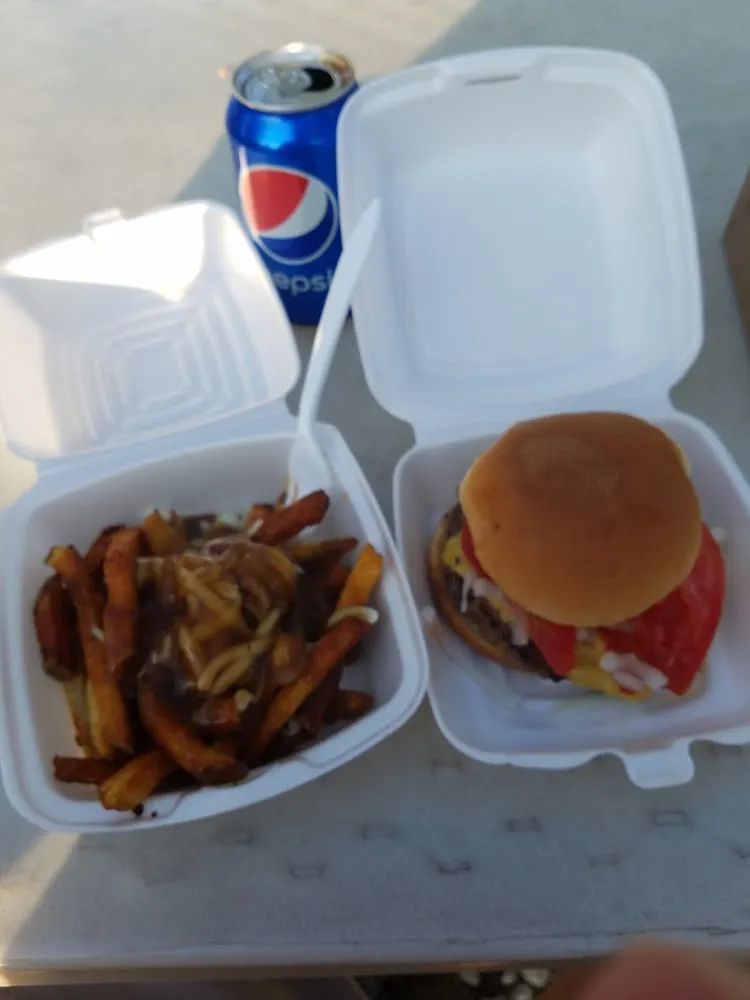 Poutine and Cheeseburger